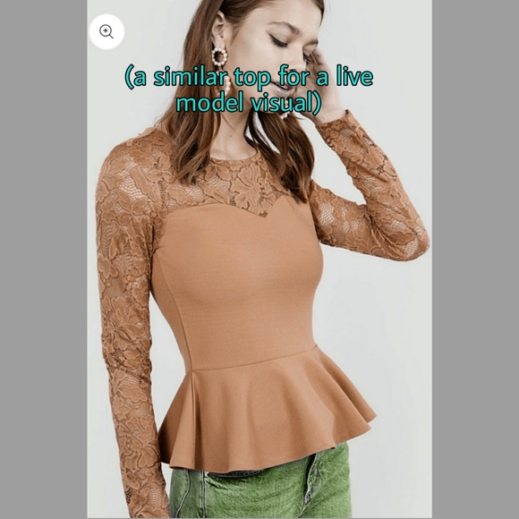 FOREVER 21 | [NwT]Long Sleeve Mesh Peplum Top! - Picture 7 of 7